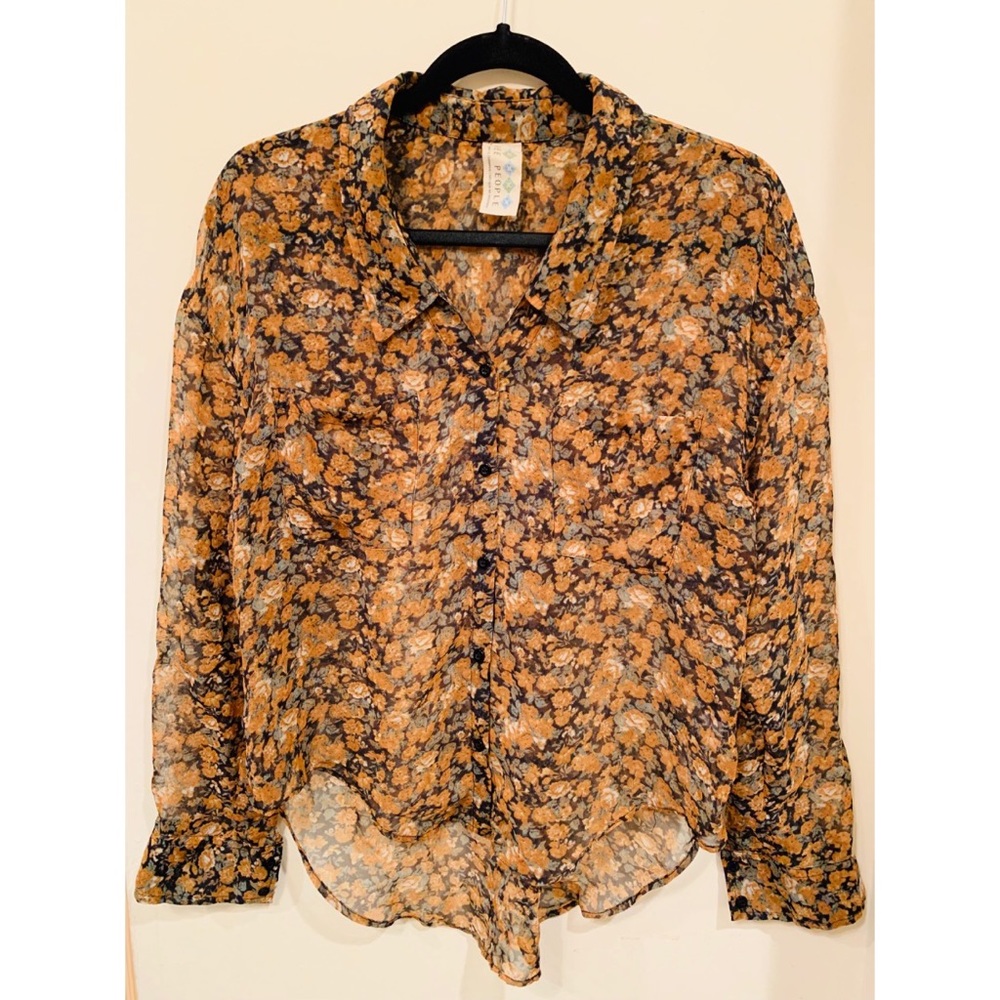 Free People Rider Floral Shirt